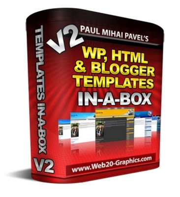 Product picture WordPress, HTML And Blogger Templates In-A-Box V2 