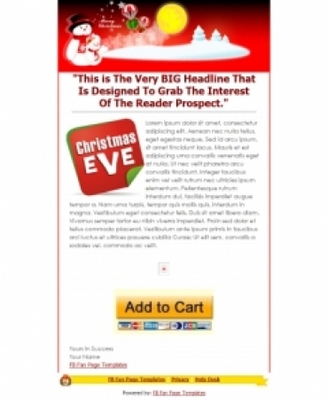 Product picture Christmas Facebook Fanpage Templates